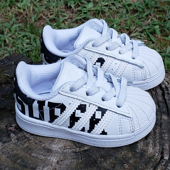 Adidas Superstar XXL Print Sneakers Toddlers Size 4. Like New Condition! - Picture 8 of 14